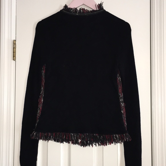 Cache, Blk/Red, Zip Up Sweater, Size Med. - Picture 4 of 9